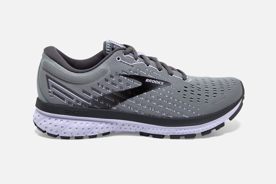 Brooks Ghost 13 Road Running Shoes - Womens - Grey/Black/Purple - LG9753180